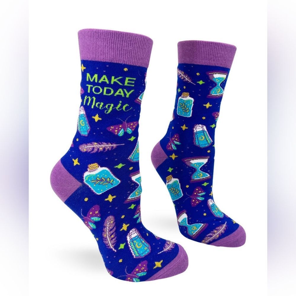 "Make Today Magic" Ladies' Novelty Crew Socks
